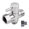 Adaptador en T de latón con válvula de cierre adaptador