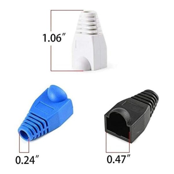 de plástico suave Ethernet Red Plug Ends Plug Conector_2