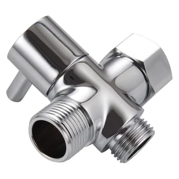 Adaptador en T de latón con válvula de cierre adaptador
