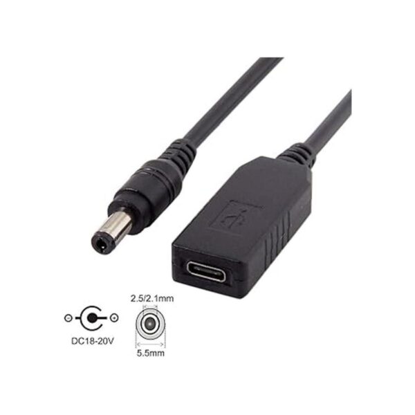 Cablecc USB 3.1 tipo C USBC a CC 20V 5.5 0.098 in y 0.083_5