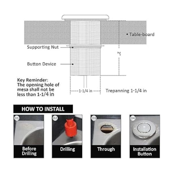 Garbage Disposal Air Switch Kit for SinkTop Waste Disposal