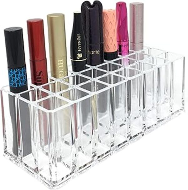 Algary Organizador de maquillaje acrílico con ranuras