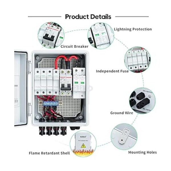 Briidea Caja combinada fotovoltaica 4 cuerdas con