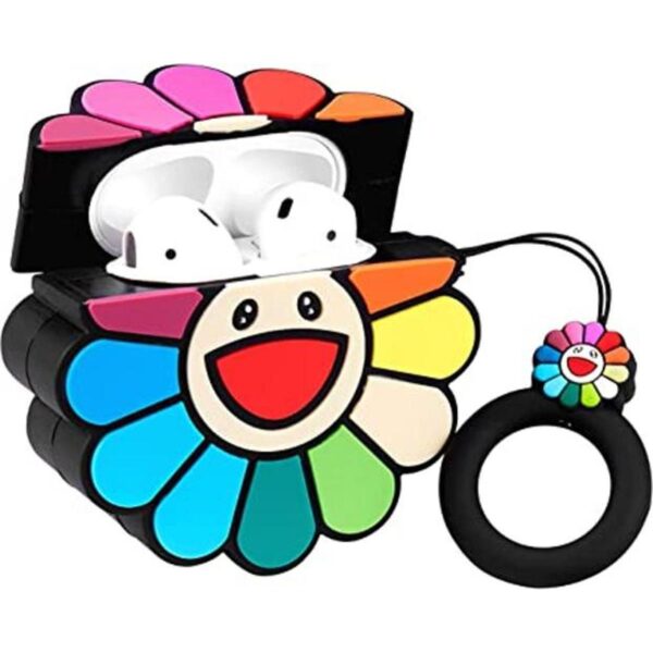 Besoar Funda con diseño de flor de sol para Airpod 12_1