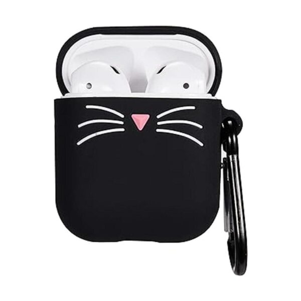 Besoar Black Beard Cat para Airpod 12 Caso dibujos_2