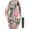 Reloj de madera para mujer con correa de madera de cuarzo_1