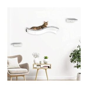 bqw Cat Shelf Wall Mounted Curved Cat Bed Furniture_1