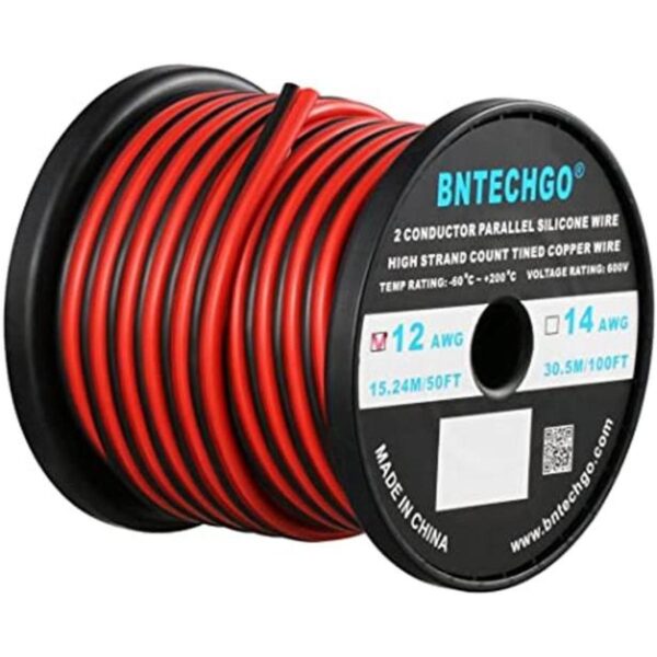 BNTECHGO Conductor paralelo de silicona de 2 cables_1