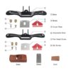 boeray 2 unidades de radios ajustables con base plana 6_4