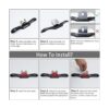 boeray 2 unidades de radios ajustables con base plana 6_5