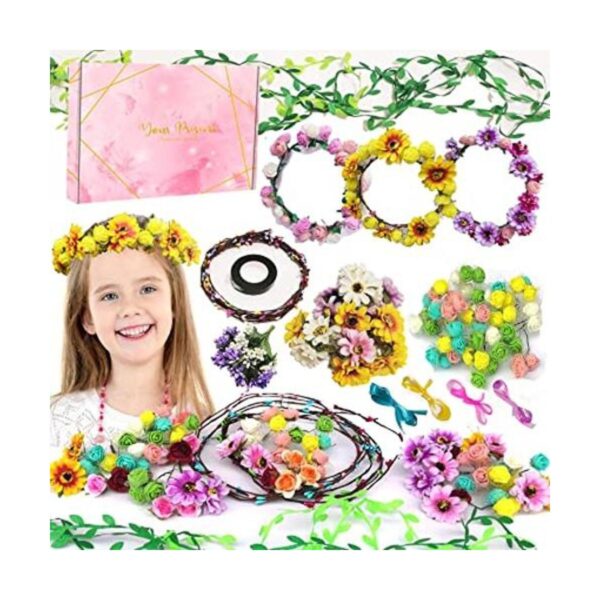 Kit de manualidades de coronas de flores haz tu propia_1