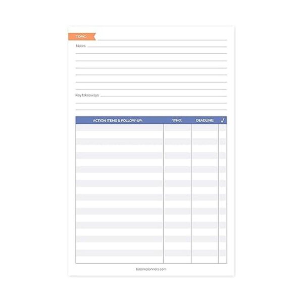 bloom daily planner s Bloc de notas de reunión de doble_2