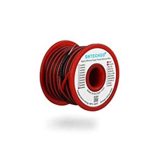 BNTECHGO Bobina de alambre de silicona de calibre 30 rojo_1