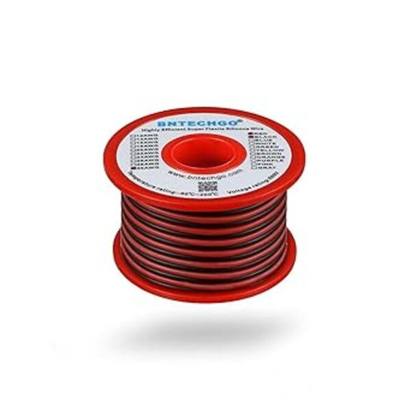 BNTECHGO Bobina de alambre de silicona de calibre 30 rojo_2