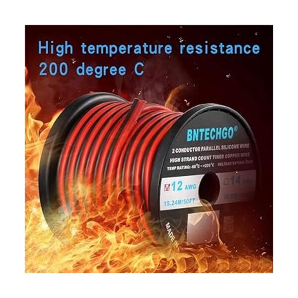 BNTECHGO Conductor paralelo de silicona de 2 cables_6