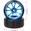 Mxfans 4 neumáticos de plástico y llantas de aluminio_6