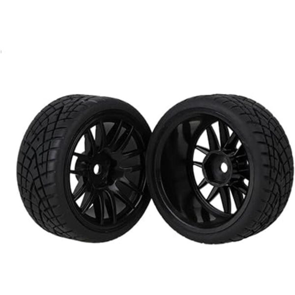 Mxfans Llantas hexagonales de plástico negro de 0.472 in_2