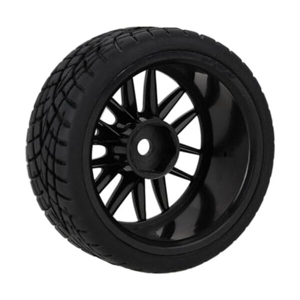 Mxfans Llantas hexagonales de plástico negro de 0.472 in_3