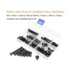 BinifiMux Kit de pernos de tapa hexagonal M6 negro con 35