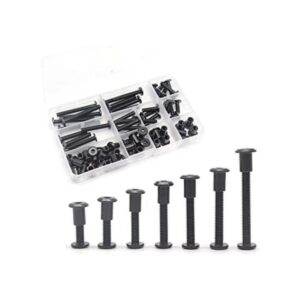 BinifiMux Kit de pernos de tapa hexagonal M6 negro con 35