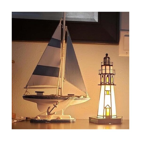 Bieye L10221 Lighthouse Lámpara de mesa con acento de_4