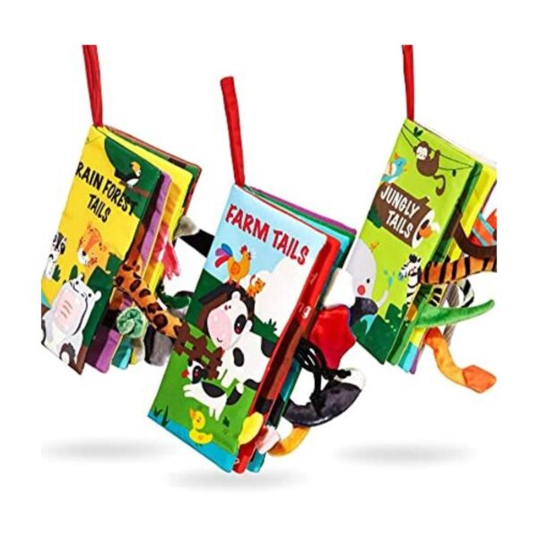 beiens Libros de tela suave para bebés libros de cola_1