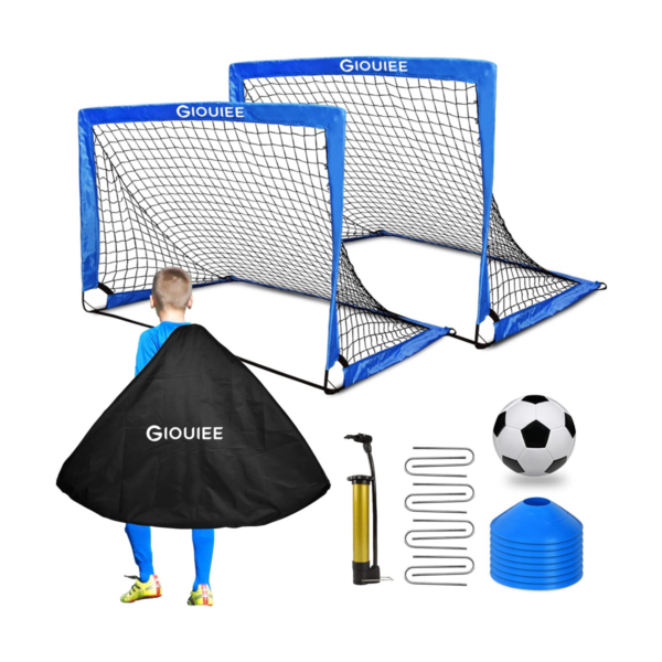 Porterías de fútbol portátiles para patio trasero red de_1