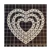 4 piezas de encaje en forma de corazón de metal