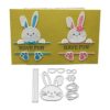 Troqueles de metal de conejo de Pascua diseño de conejo