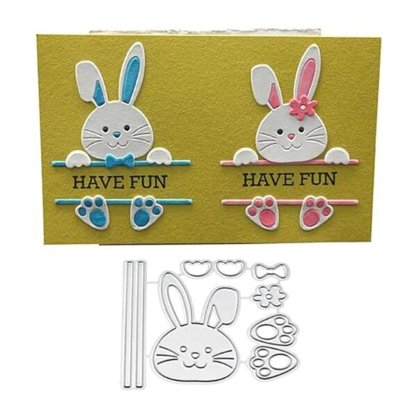 Troqueles de metal de conejo de Pascua diseño de conejo