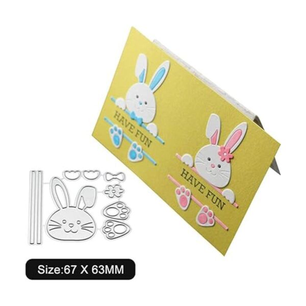 Troqueles de metal de conejo de Pascua diseño de conejo