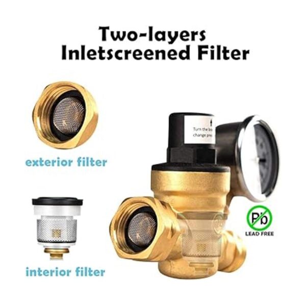 beduan RV válvula regulador de presión de agua filtro de_3
