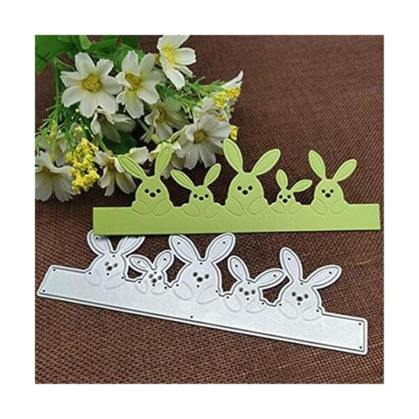 Conejo de Pascua Familia de Metal Die Cuts Pascua Casa