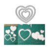 4 piezas de encaje en forma de corazón de metal