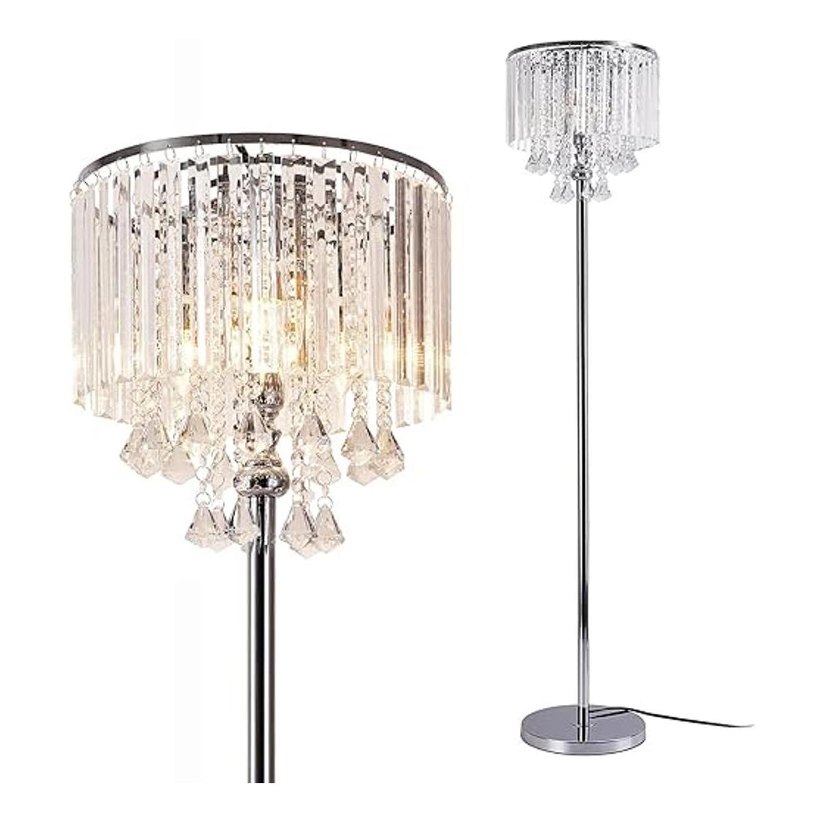 Beaysyty Modern Elegance Lámpara de pie de cristal