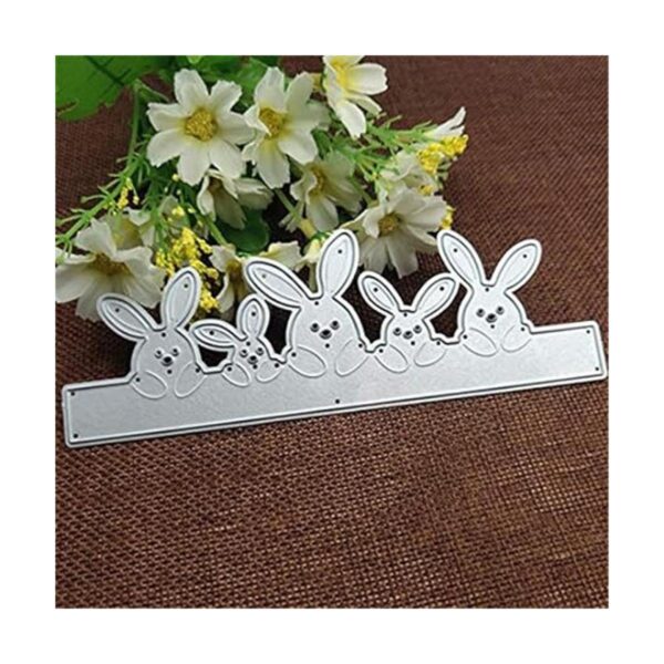 Conejo de Pascua Familia de Metal Die Cuts Pascua Casa