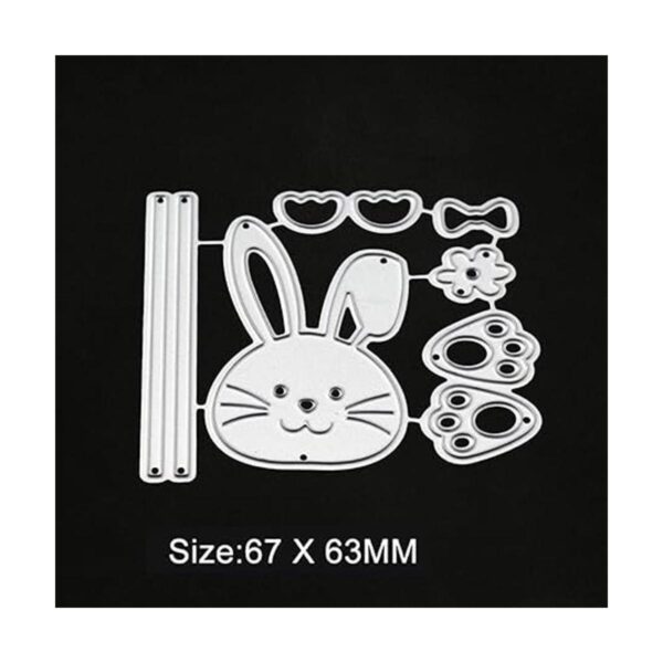Troqueles de metal de conejo de Pascua diseño de conejo