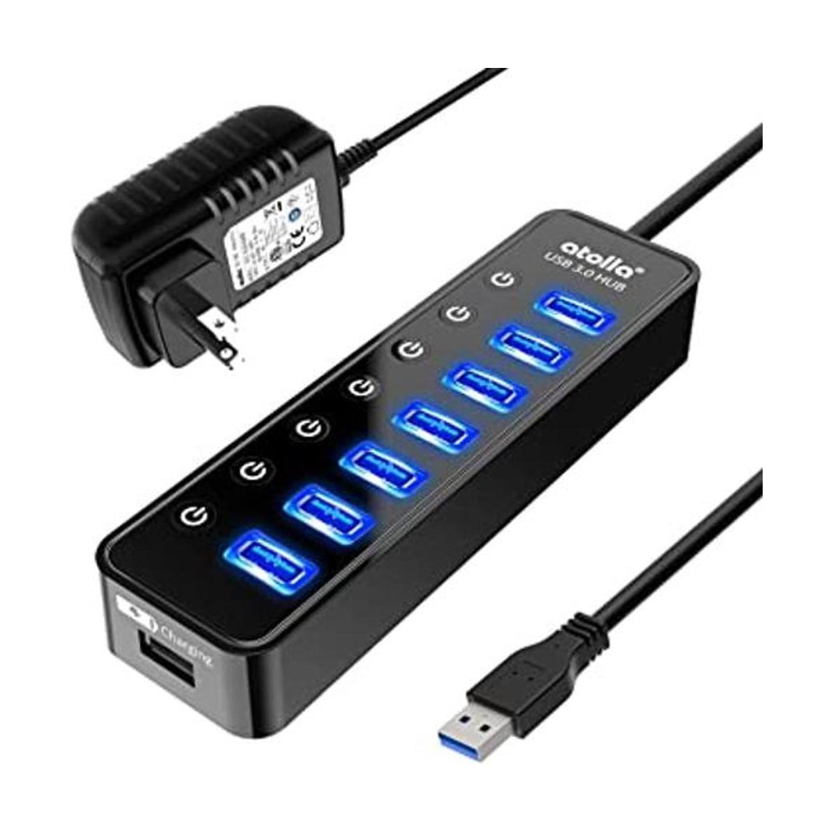 Hub USB 3.0 alimentado divisor de concentrador de datos