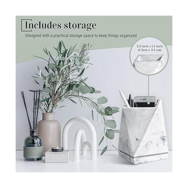 BDECOR Sujetalibros decorativos estilo mármol