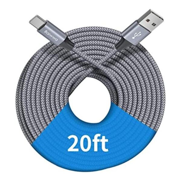 Baiwwa Cable USB tipo C extra largo de carga rápida_1