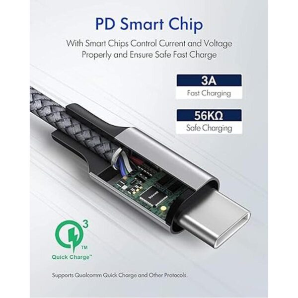 Paquete de 2 10 pies Cable USB C a USB C cable PD de_5