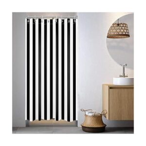 Small Stall Shower Curtain 48 x 68 inch Black and White_1