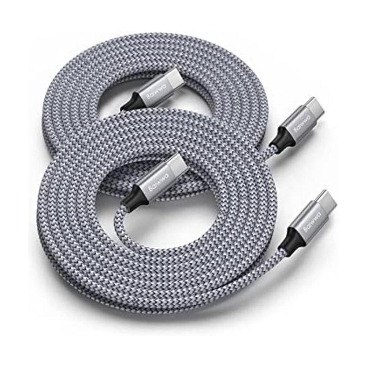 Paquete de 2 10 pies Cable USB C a USB C cable PD de