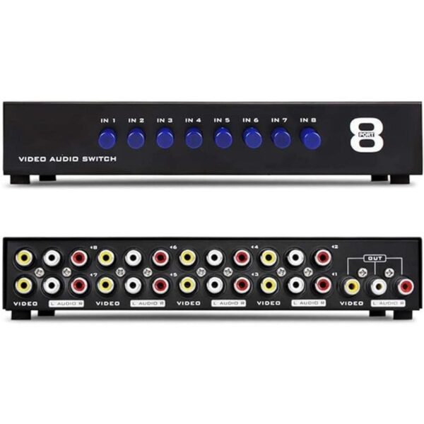 axGear Conmutador AV 8 puertos salida 8 en 1 salida a_2