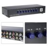 axGear Conmutador AV 8 puertos salida 8 en 1 salida a_5