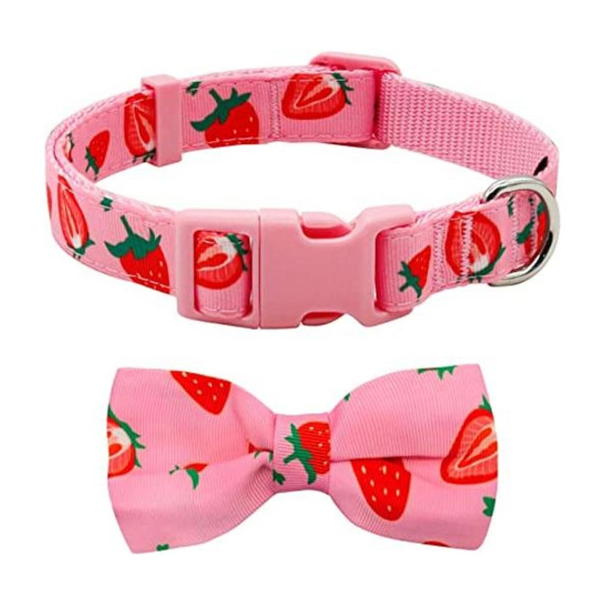 azuza Collar de perro de corbatín collar de perro suave