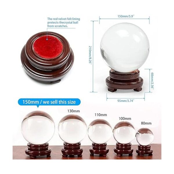 awagas K9 Bola de cristal transparente de 5.906 in bola de_3