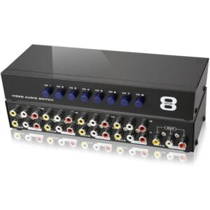 axGear Conmutador AV 8 puertos salida 8 en 1 salida a_1
