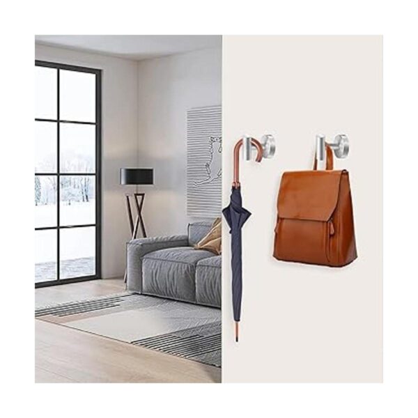 Gancho de toalla de níquel cepillado para pared de baño