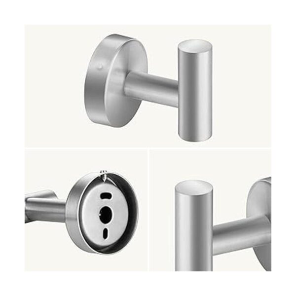 Gancho de toalla de níquel cepillado para pared de baño